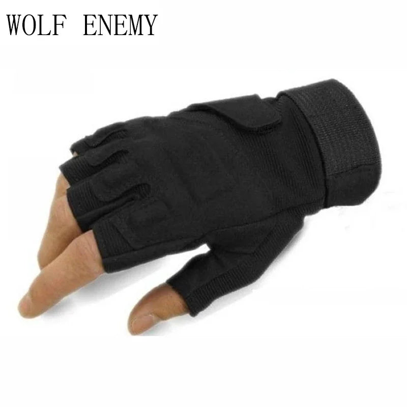 Hell Usa Special Forces Tactical Gloves Slip Outdoor Men Fighting Half- Finger