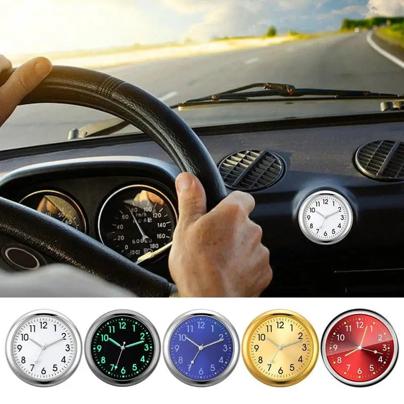 Car Dashboard Clock Mini Quartz Watch Automotive Electronic Clocks Small Analog Dashboard Ornament Auto Interior Accessories