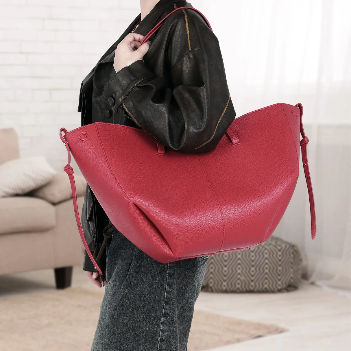 Luxury Large Capacity Hand Bags for Women Fanny Pack Leather Design Crescent Solid Color Shoulder Crossbody Saddle Shoulder Bags