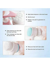 Facial Cleansing Brush, Dual-sided Silicone Pore Cleanser, Manual Foam Maker Soft Bristle Face Scrubber For Massage