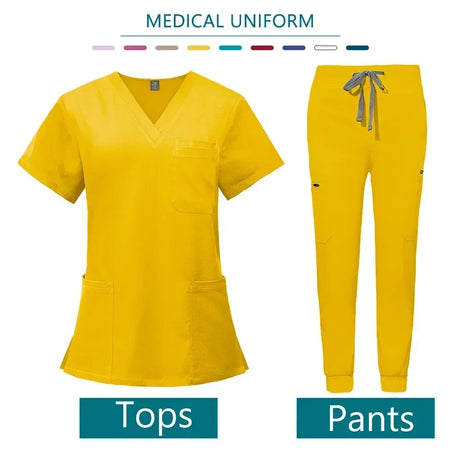 Nurse Uniform Woman Hospital Doctor Men's Medical Sweatshirt  Nursing Pants Unisex Workshop Uniforms Beauty SPA Work Clothes New