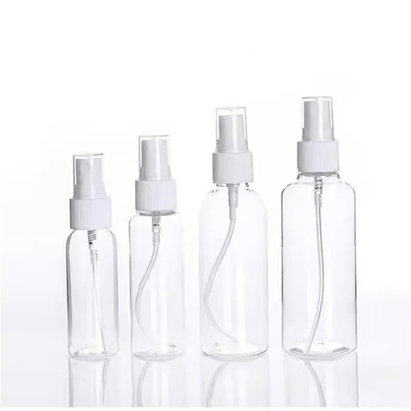 50PCS 10ml 20ml 30ml 50ml Clear Refillable Bottle Plastic Perfume Bottle Atomizer Empty Spray Bottle Portable Travel Accessories