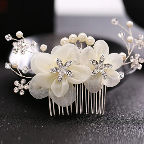 White Flower Hairpins Elegant Women Floral Style Hair Clip Chinese Style Hairclip Bride Wedding Headdress Hanfu Hair Accessories