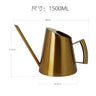 Stainless Steel Long Spout Watering Cans Golden Bronze Cross-border Gardening Watering Cans Household Metal Retro Watering Cans