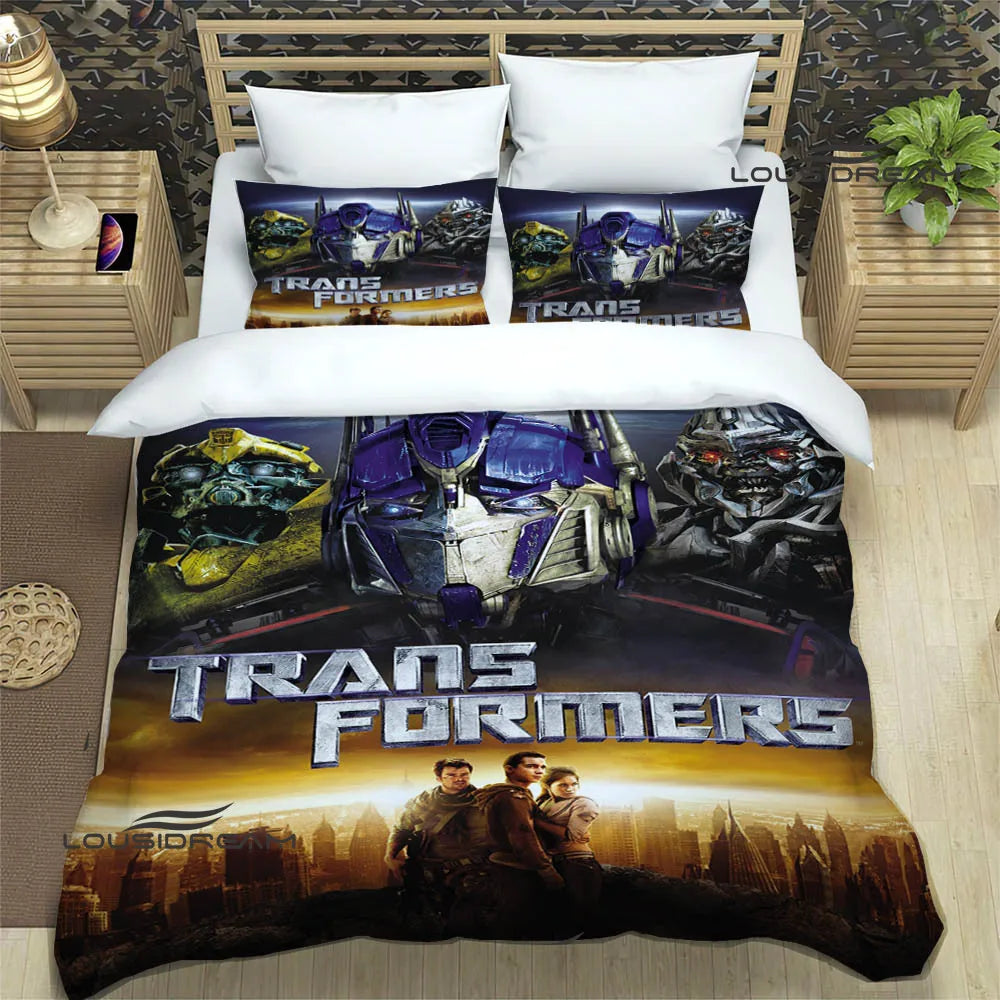 T-Transformers Cartoon Bedding Sets exquisite bed supplies set duvet cover bed comforter set bedding set luxury birthday gift