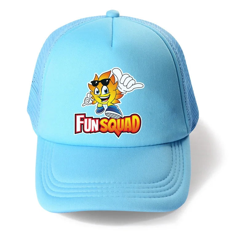 Fashion New Fun Squad Cartoon Kids Adjustable Baseball Cap Children Boys Girls Mesh Hat Baby Sun Hat