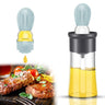 BBQ Tool Oil Bottle With Silicone Brush Oil Spray Baking Barbecue Grill Oil Dispenser Cookware Baking Kitchen Accessories