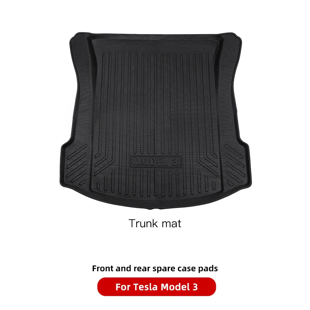 YZ For Tesla Model3 Foot Mats For TESLA Car ModelY 2021-2023 3D Foot Pad Waterproof Easy to Clean Floor Mat Interior Accessories