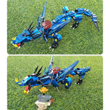 Animated Film Movie Jay's Blue Mecha Dragon Of Thunder And Storm Blue Building Blocks With Figure Toys Gifts For Adult Kids Boys