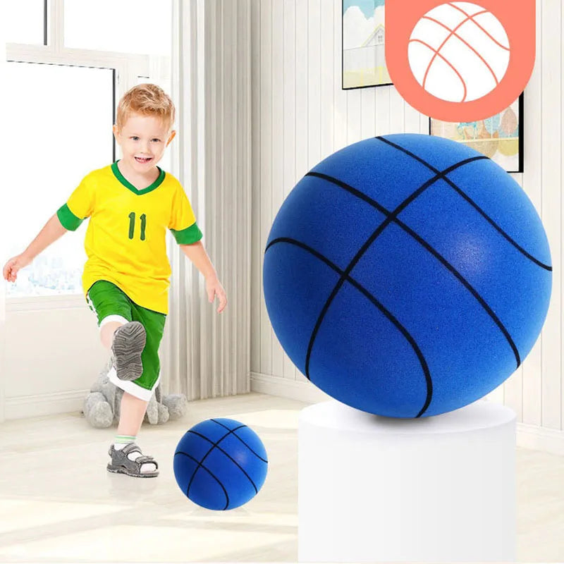 24CM Size 7 Bouning silent ball basketball mute ball basketball Football Full Foam Sports Toy Kids Adult Christmas Gift