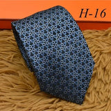 2024 new H Family 100% Silk Tie Creative Stripe Gift for Work Wedding 8cm Suit Accessories necktie  bowties  collared shirt