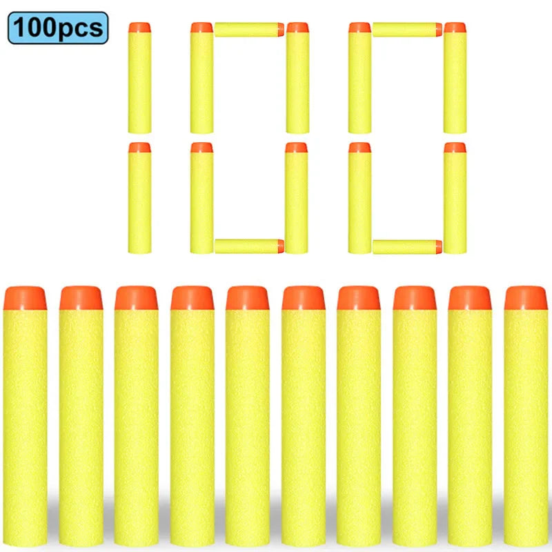 7.2cm 50/100pcs For Nerf Soft Bullets Darts Round Head Refill Sponge Darts Kids Toy Gun Bullets For NERF N-Strike Blasters