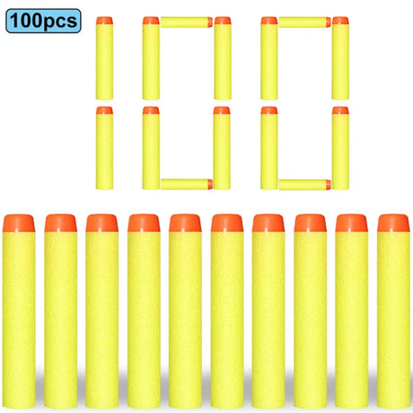 7.2cm 50/100pcs For Nerf Soft Bullets Darts Round Head Refill Sponge Darts Kids Toy Gun Bullets For NERF N-Strike Blasters