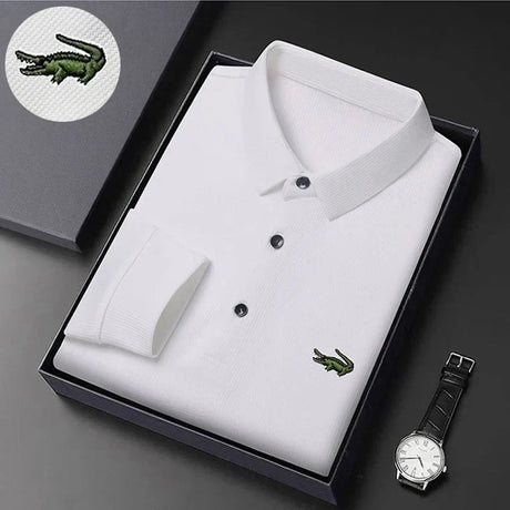 2023 High quality Men's Long Sleeve T-shirt Spring And Autumn Business Casual Sports Embroidered Polo Shirt Lapel Men's Clothing