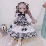 BJD Girl Dolls 30cm Kawaii 6 Points Joint Movable Dolls With Fashion Clothes Soft Hair Dress Up Girl Toys Birthday Gift Doll New