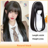 AS  Cosplay Wig With Bangs Synthetic Straight Hair 24 Inch Long Heat-Resistant Pink Wig For Women