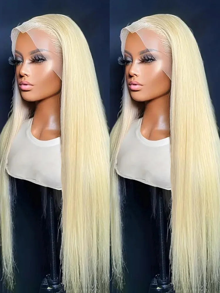 613 HD Lace Frontal Wig 13x4 13x6 360 Full Lace Transparent Honey Blonde Brazilian Straight Lace Front Human Hair Wigs for Women