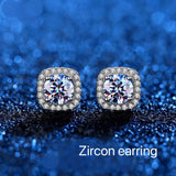 D VVS1 Moissanite Stud Earrings For Women 925 Sterling Silver Platinum Finish 2 GRA Certificates Moissanita Pass Diamond Tester