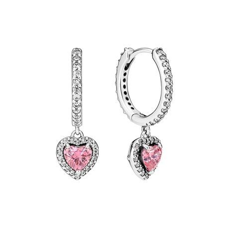 Earring 925 Sterling Silver Sparkling Moon Sun Heart Hoop Earrings Stud Women Star for Women Fine Jewellry Crystal Moments