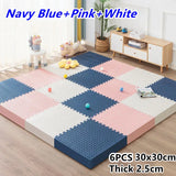 6PCS Foam Puzzle Mat Thick 2.5cm Puzzle Mat Baby Play Mats Baby Game Mat Foot Mat Children's Gym Play Mats Tatame Floor Mat