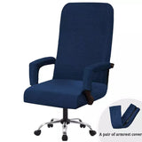 3PC/Set Elastic Office Computer Chair Cover Modern Anti-dirty Boss Rotating Chair Seat Case Removable With Armrest Covers