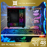 Chassis RGB Panel PC Case Shroud Customize ARGB DIY VGA Backplate Cabinet Cover Colorful AURA SYNC MOD Plate Computer Cases  5V