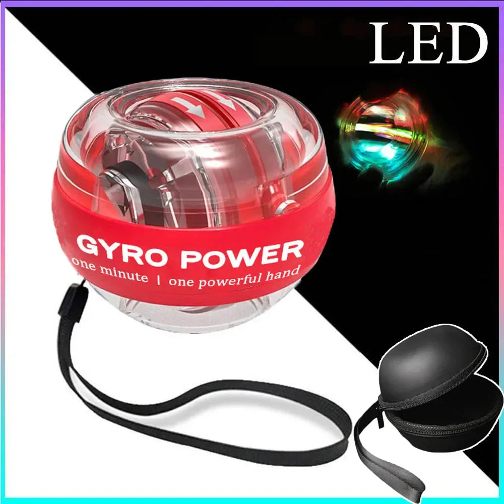 LED Automatic Light-emitting Gyro Wrist Force Handball Automatic Start Vibrating balls Gyroscope Gyroball Ball Power