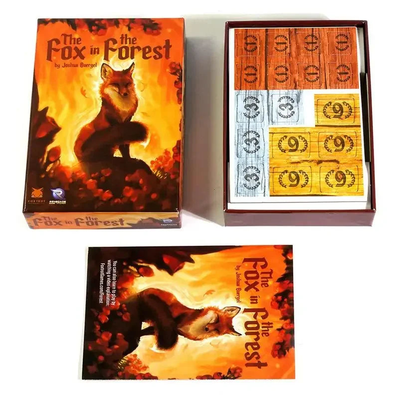 The Fox in the Forest, Social Party Game Cards, Fox-Forest Card Game Educational Toy Challenging Strategy Games Mysterious Funny