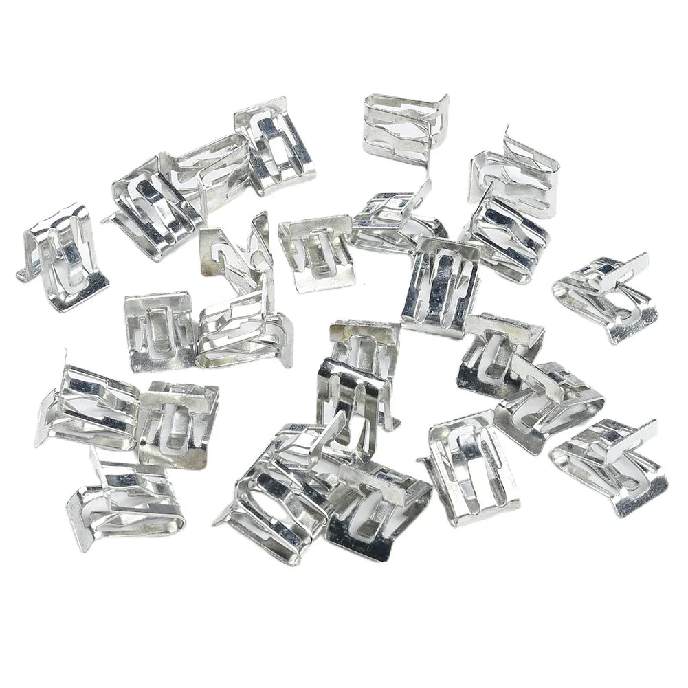 25x Car Metal Fastener Clips Clamp 1/2X 5/8inch Car Retainer Moulding Trim 16662182 11588650 Interior Accessories Auto Fastener