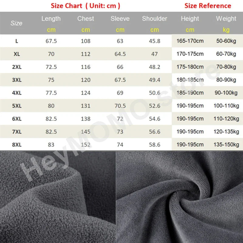 Plus Size 8xl Outdoor Waterproof Men's Two-pieces Sets 3 In 1 Thick Warm Coats Camping Windbreaker Winter Parka Hiking Jackets
