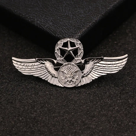 Classic Men Brooches Vintage WWII USAF Wings Military Command Pilot Metal Wings Metal Badge Pin Army Fans Nostalgic souvenirs