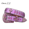 Punk Rock Colorful Rhinestones Belt Studded Western Bling Belts Y2K for Women Men Cowgirl Cowboy with Diamond Ceinture Femme