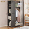 수납장 Clothes Toys Storage Locker,Home Dustproof Wardrobe,Dormitory Steel Frame Reinforced Combination Storage Rack,Simple Cabinet