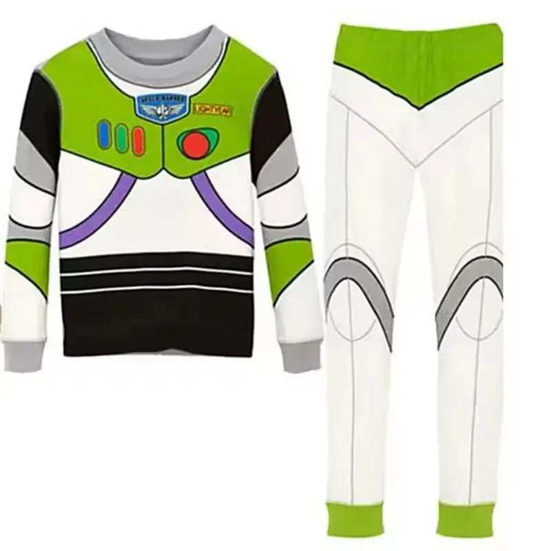 Children Clothes Animation Cartoon Buzz Lightyear Pajamas Suit Loungewear Kids Daily Comfort Boys Spring And Fall Tshirt Sets