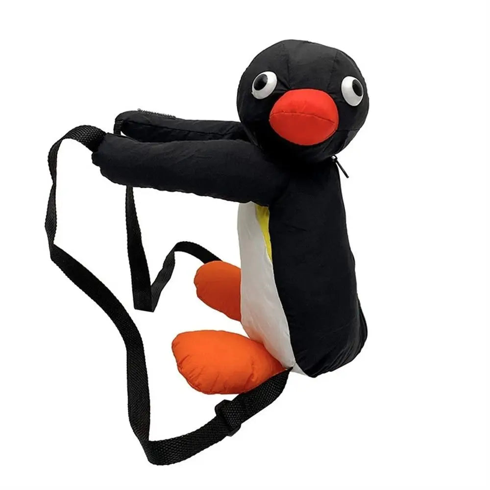 38cm Penguin Plush Backpack Cartoon Cute Penguin Plush Toy Soft Stuffed Animal Shoulder Bag for Birthday Best Gifts