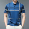 Fashion Polo Shirt Men Casual Stripe Polo T Shirt Loose Thin Male Polos Shirts Tee Tops