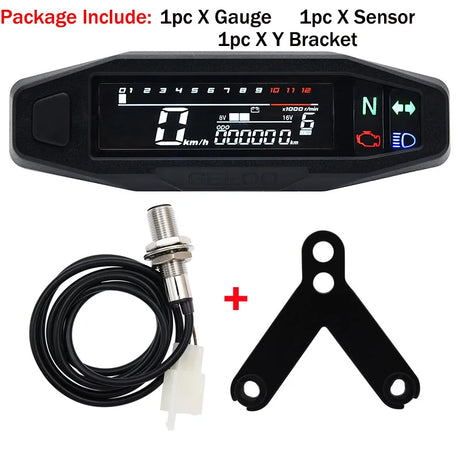 2021 New Universal Moto RPM Tachometer Speedometer Speed Gauge Tacho Meter Digital Odometer Instrument Sensor Set For Motorcycle