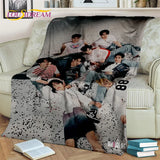 Korea Singer 3D Kpop Stray Kids Blanket,Soft Throw Blanket for Home Bedroom Bed Sofa Picnic Travel Office Rest Cover Blanket Kid