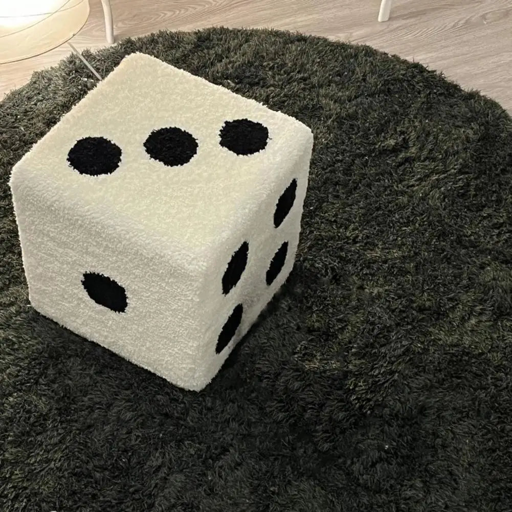 Cubic Imitation Lamb Wool Funny Shoes Stool Bedroom Decorative Dices Stool for Living Room Mobile Furniture Home Decoration