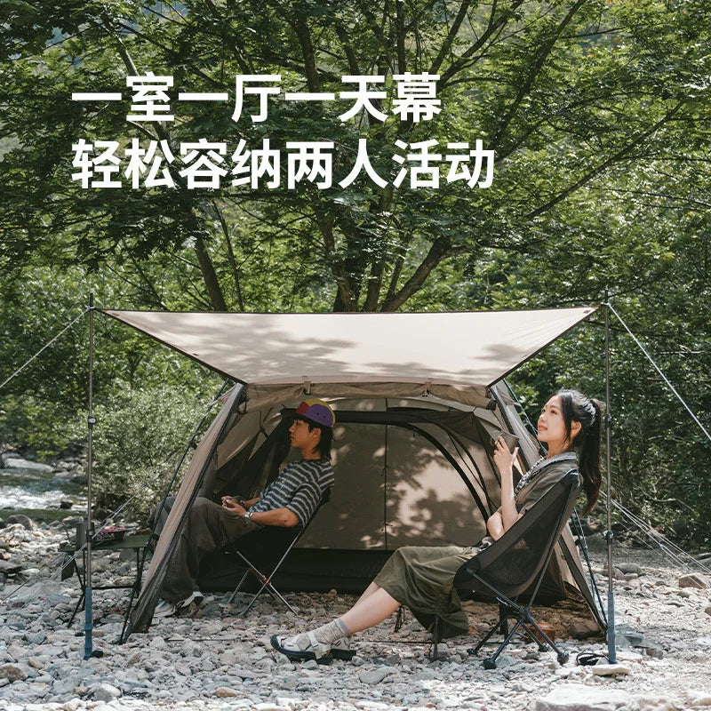 Naturehike 2023 New Outdoor Lightweight One Room One Hall Rainproof and Sunscreen Camping Tent Two Person Camping Tent