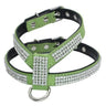 Dog Collar Adjustable Pet Products pet Necklace Dog Harness Leash Quick Release Bling RhinestonePU Leather