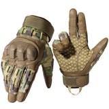 Tactical Full Finger Gloves Touch Screen Army Military PU Leather Combat Shooting Hunting Airsoft Work Protective Gear Men Women