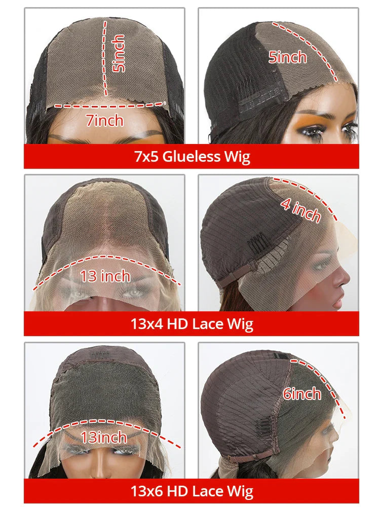 40 42 44 46 50Inch Transparent 13x4 13x6 HD Straight Lace Front Wigs For Women Human Hair Glueless Wigs Ready to Wear PrePlucked