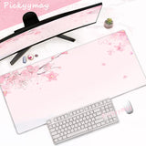 Pink Cherry Blossoms Mousepad Home Computer Table Large Pc Mouse Pad Art Sakura Keyboard Mause Rug Desk Mat Office Accessories