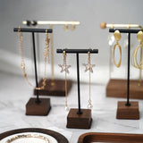 Luxury Dangle Earrings Display Selling Metal Rack T Bar Stand Ring Jewelry Hanger Organizer Ear Stud Storage Holder Shelf Store