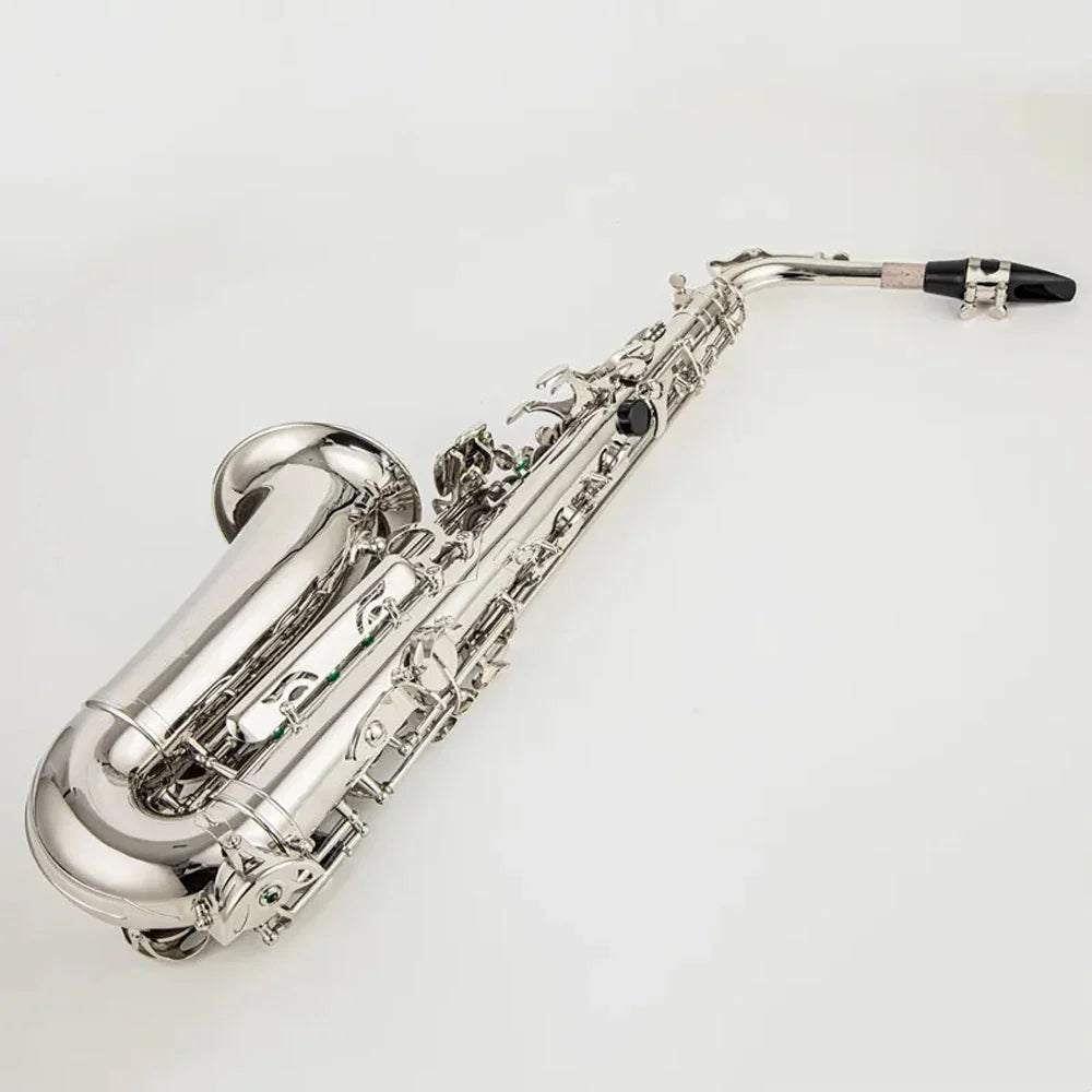 Professional Alto Saxophone Eflat E-flat Brass Nickel Plated Saxophone High Quality Beginner Musical Instrument Gift