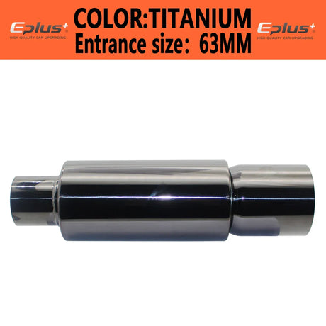 EPLUS Car exhaust pipe muffler Tail Pipe Universal High Quality Stainless Steel Interface 51 57 63MM Exhaust System End