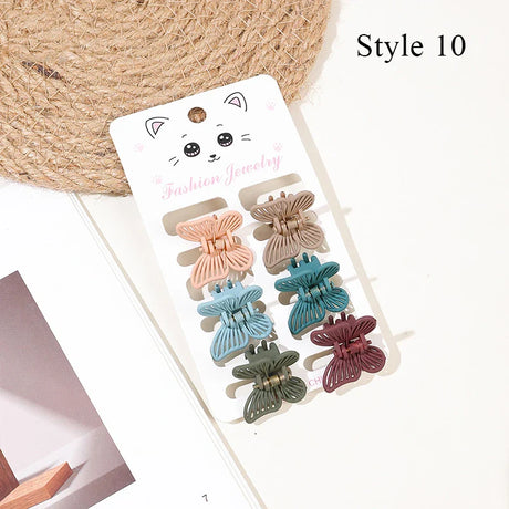 Hair Accessories For Women 6Pcs/Set Mini Crab Hair Clip Acrylic Hair Clips Hairpins Color Bangs Side Clips Popular Hair Catches