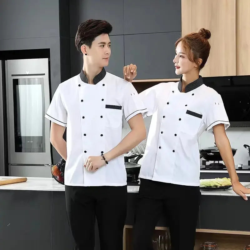 Chef overalls long-sleeved cake shop baker overalls hotel catering kitchen back cook male and female chef uniforms