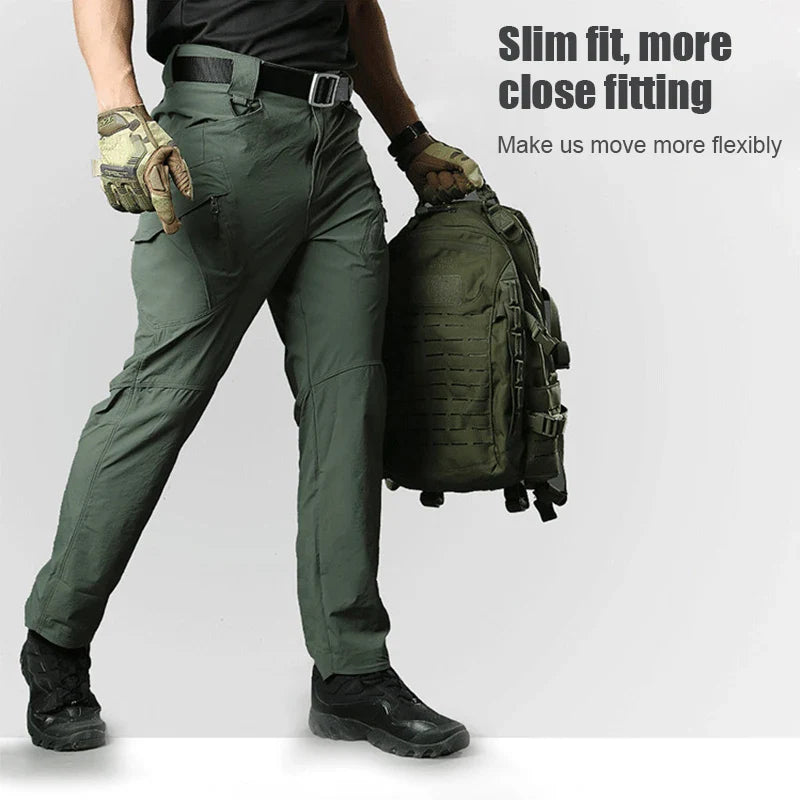 DAYWOLF Military Tactical Pants Men Plus Size Waterproof Breathable Light Slim Fit Multi Pockets Elasticity Cargo Trousers